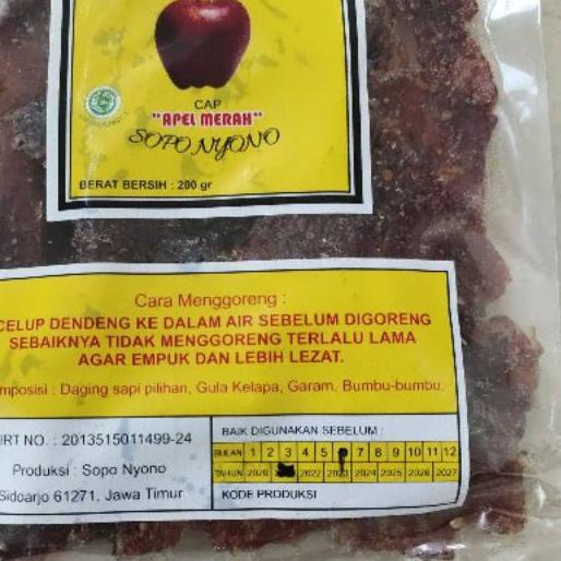 

☁ Dendeng Sapi cap APEL MERAH 200 gr ★