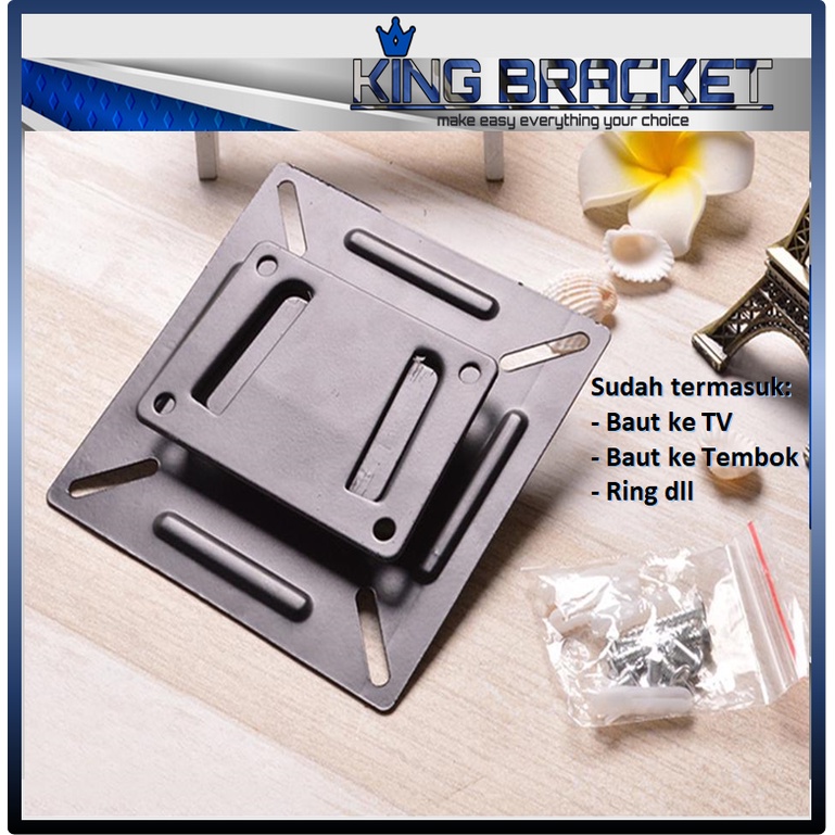 GARANSI COCOK!! BRACKET TV LED 17&quot; s/d 43&quot; Universal (Ada Waterpass) IMPORT QUALITY