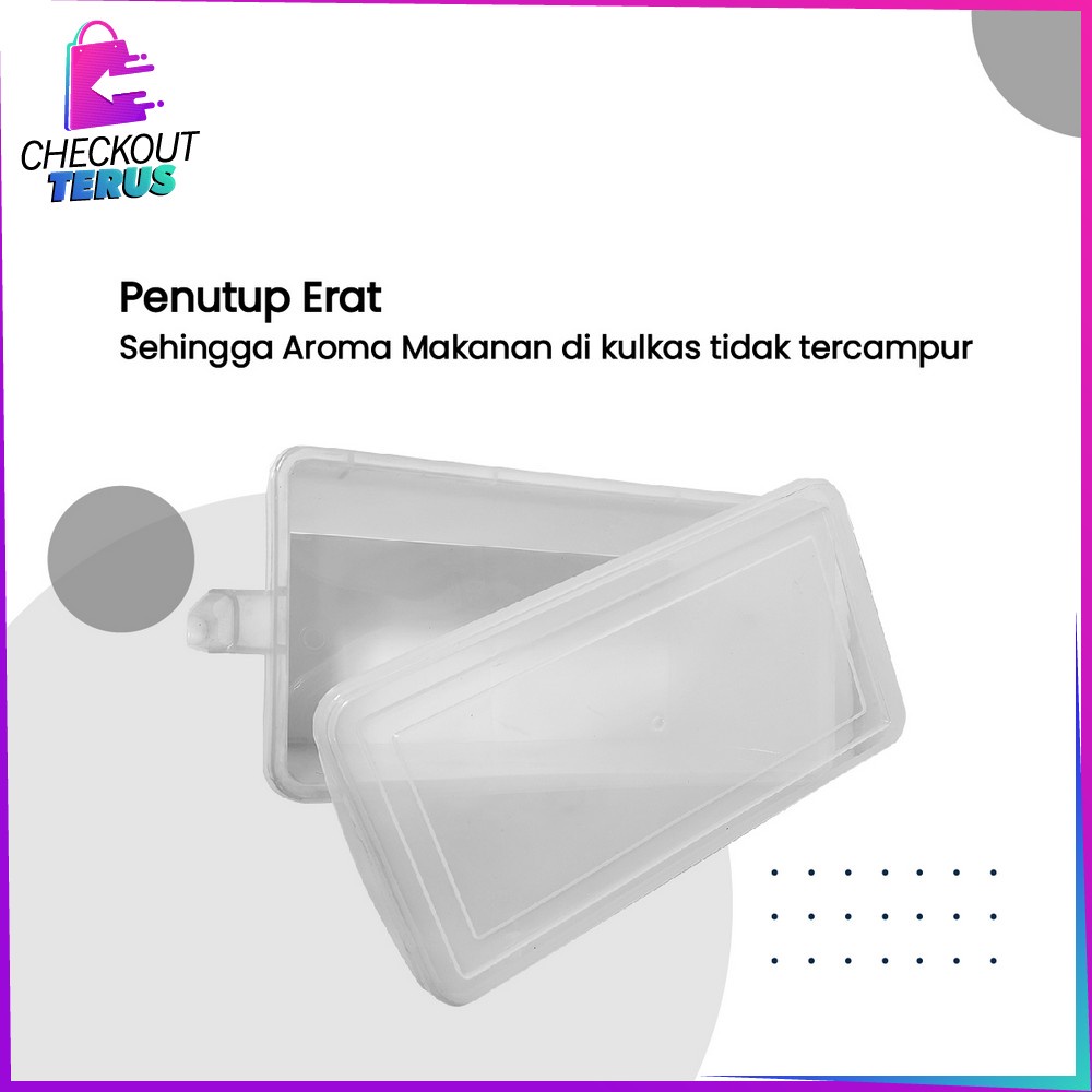 CT C806 Kontainer Makanan Kulkas Bening Ada Pegangan Tangan Kotak Penyimpanan Makanan Sayur Daging Ikan Multifungsi Toples  Food Storage Box