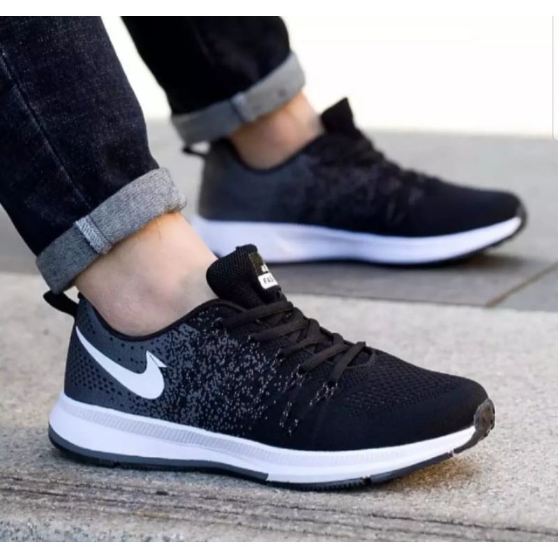 SLD Promo Sepatu Sneaker Trend Terpopuler dan Terlaris Nk Cross-HITAM