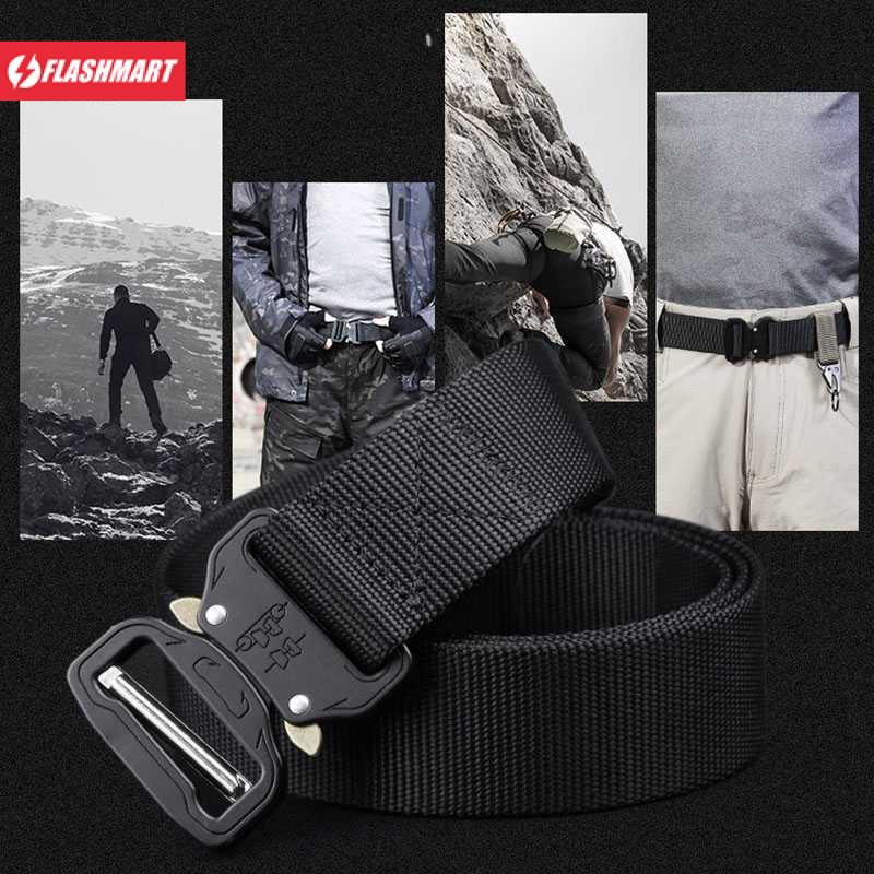 Flashmart Tali Ikat Pinggang Canvas Army Military Tactical 125cm - MU056