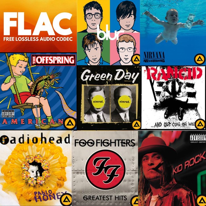 FLAC CD Kompilasi 470 lagu Alternative Rock 90s Hi-Res Audio mantap