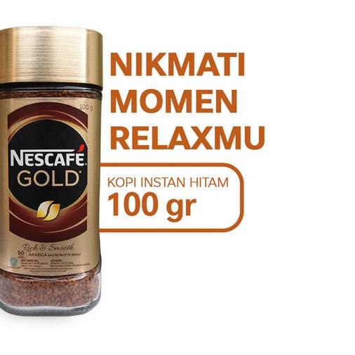 

♝ NESCAFE GOLD Kopi Instan Kopi Hitam Jar 100gr ♕