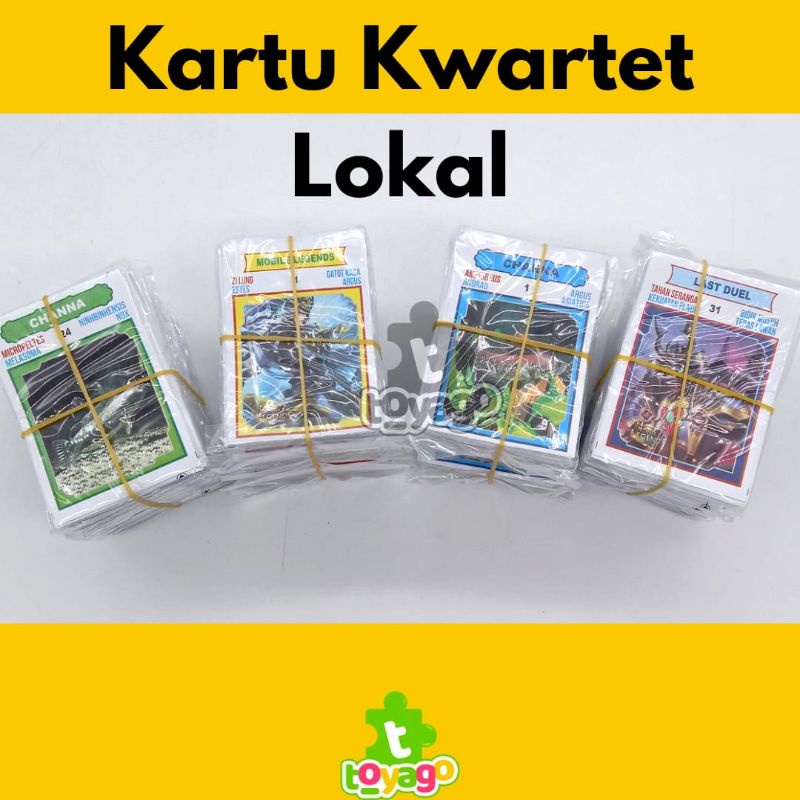 Mainan Kartu Kwartet Lokal Isi 10 × 32 Pcs