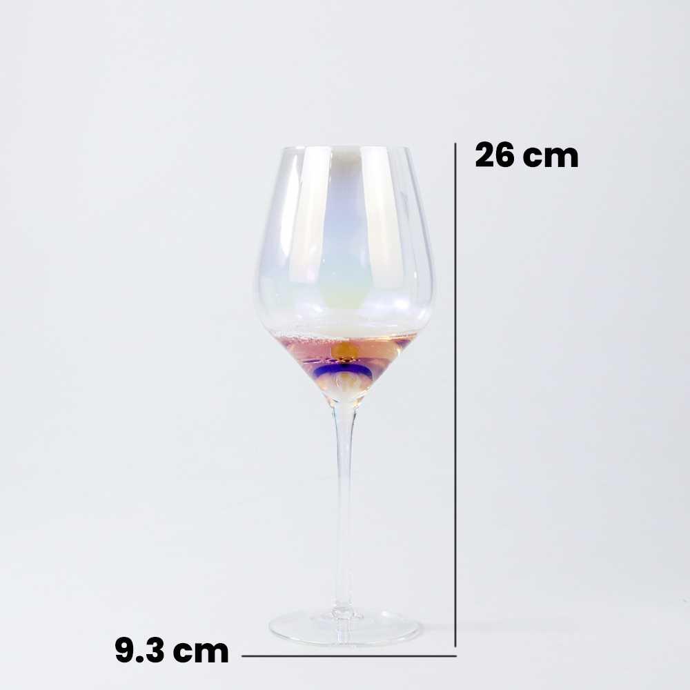 Gelas Cangkir Glass Crystal Champagne Wine Rainbow Goblet 650ml - XR1025 - Multi-Color