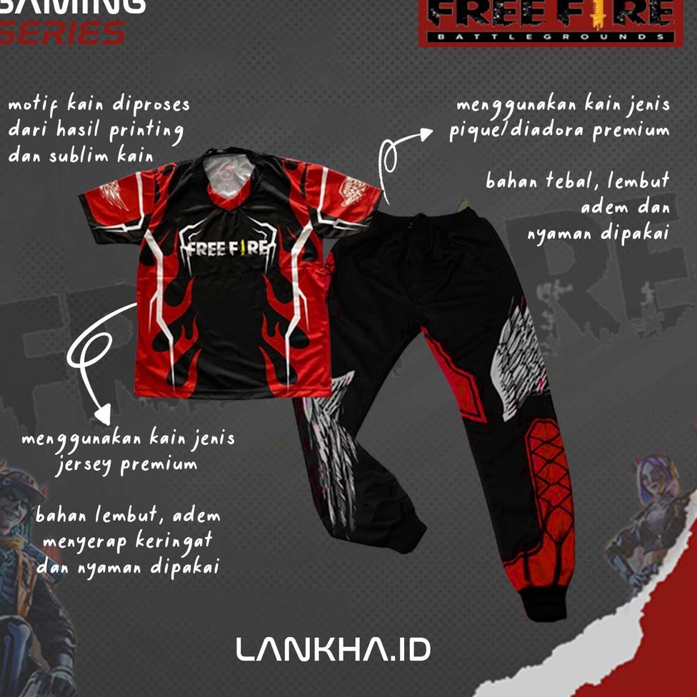 Celana Gaming FreeFire dan Baju FreeFire anak Celana Bnl Angel FreeFire TERMURAH