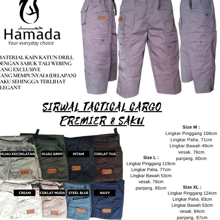 Terbaru ( BISA COD ) CELANA SIRWAL TACTICAL CARGO PREMIER 8 SAKU CINGKRANG OUTDOOR BLACKHAWK TERBARU