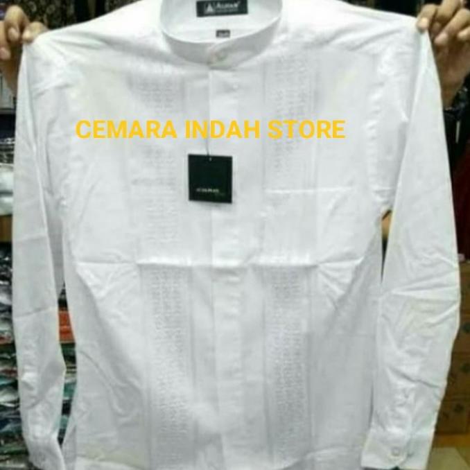 BAYAR DITEMPAT Baju Koko Putih Alisan lengan panjang /BAJU KOKO PRIA/BAJU KOKO DEWASA/BAJU KOKO ANAK