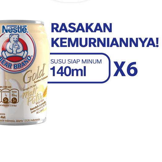 

♗ BEAR BRAND Susu Kaleng Gold White Malt Susu Steril ml ❆