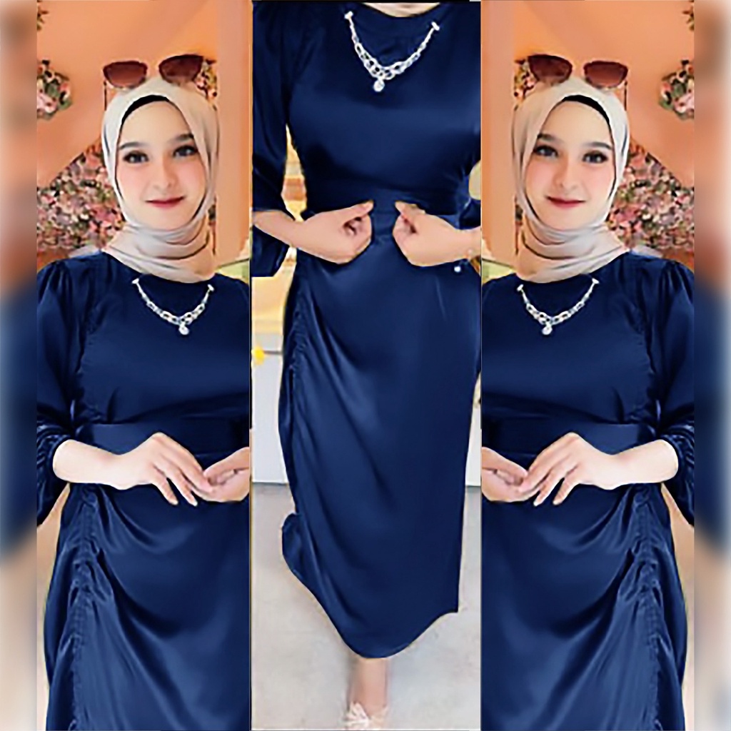 MAXY KIMBERLI SILK FASHION PAKAIAN WANITA DRESS GAMIS MAXI BAHAN VELVET MS