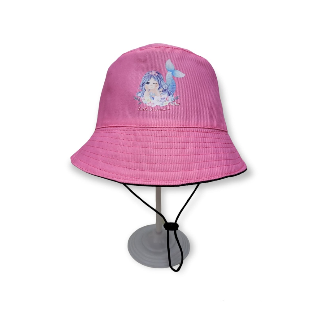 Topi Bucket Hat anak sablon PUTRI DUYUNG/Bucket Sablon PUTRI DUYUNG
