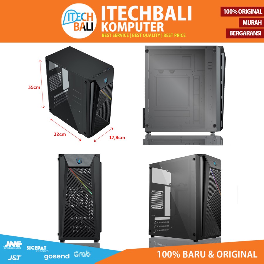 Casing PC Gaming Infinity INF 07 + PSU 250W RGB | ITECHBALI