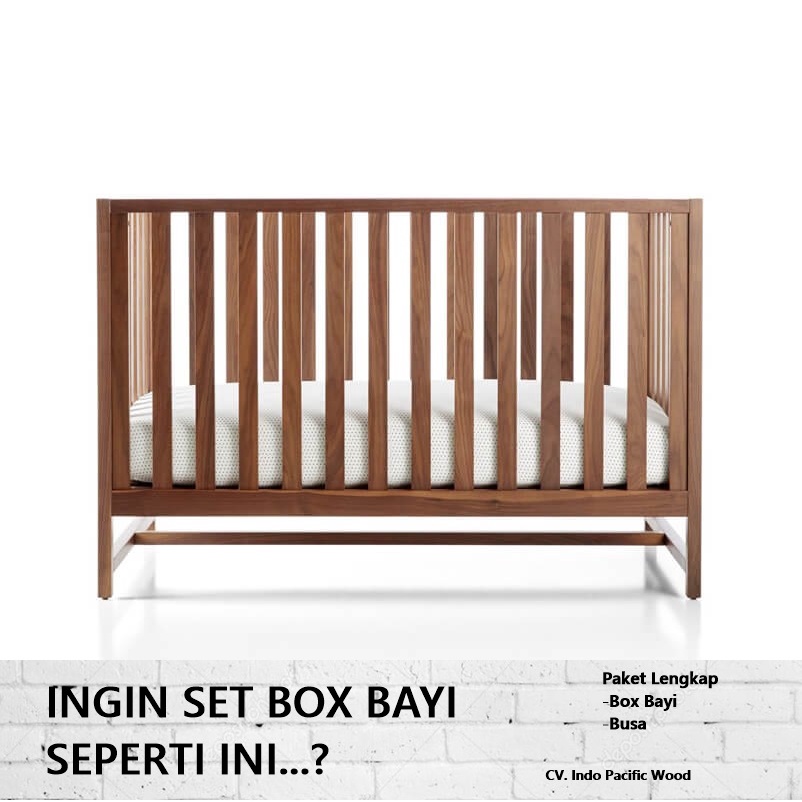Set Box Bayi Kayu Jati Ranjang Bayi Kayu Solid