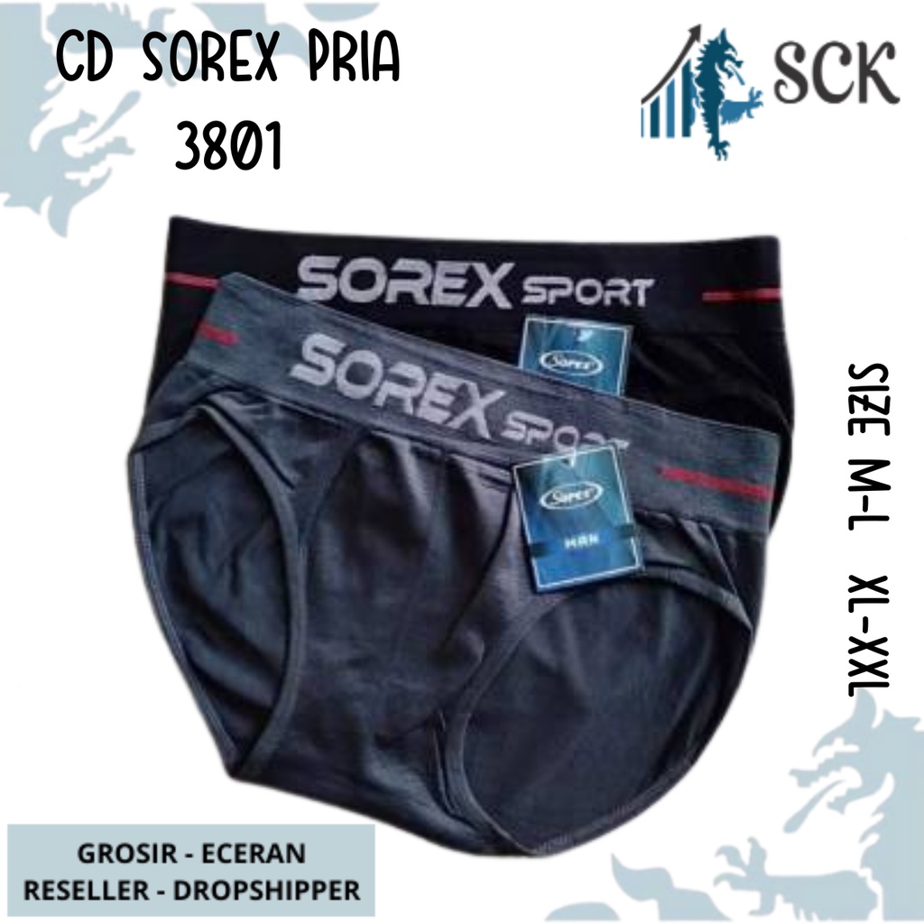 [ISI 2] CD Pria SOREX 3801 / Boxer Cowok CD Cowok SOREX - sckmenwear GROSIR