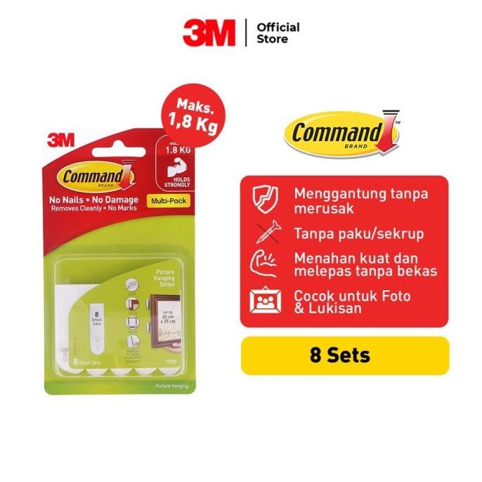 

Command 3M Perekat Lukisan/Foto Kecil 17205 / 8 Set / Maks. 1.8 kg