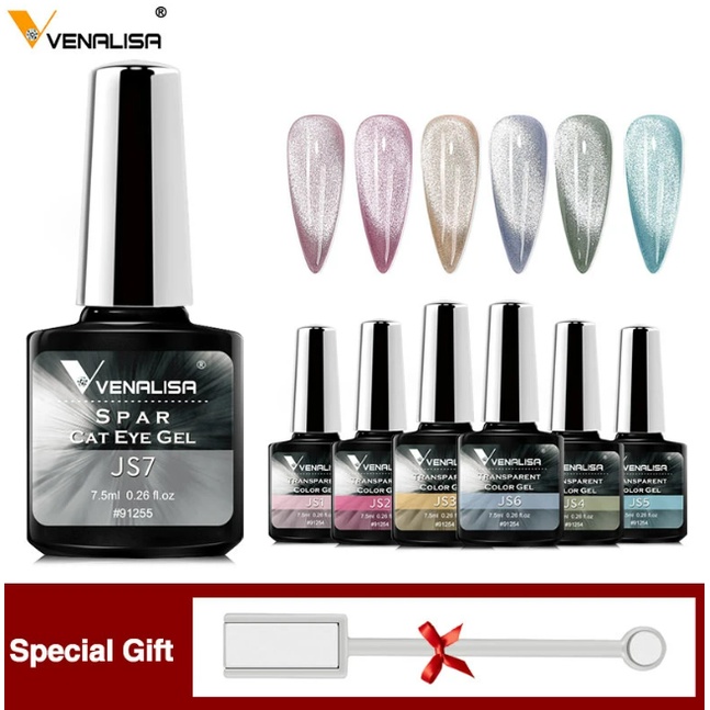 Venalisa Transparent Color Gel / 9D Cat Eye Gel Polish/ Spar Cat Eye Venalisa / Venalisa Cat Eye