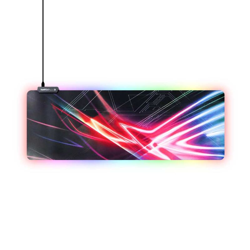 TaffGO Gaming Mouse Pad Illuminated LED RGB 800x300x4mm GMS-WT5 Multi Color Warna Warni Ukuran Besar