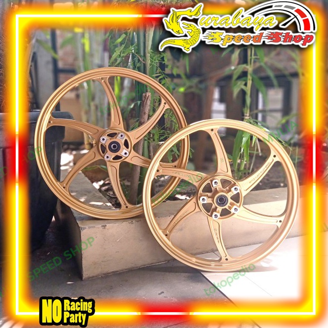 VND Velg Six Star Palang 6 Yamaha MX King Ukuran 160/160 Ring 17 Set Depan Belakang Original VND RAC