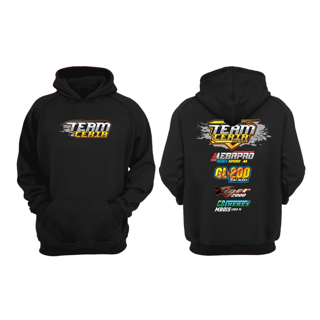 JAKET HOODIE RACING TEAM CERIA HEREX MEGAPRO GL CB HEREX TIGER BIG SIZE JUMBO