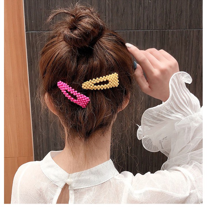 FYGALERY ACC149 Jepit Rambut Mutiara Warna Warni Korea Style Woman Trend Hairpin Aksesoris Rambut Wanita Murah