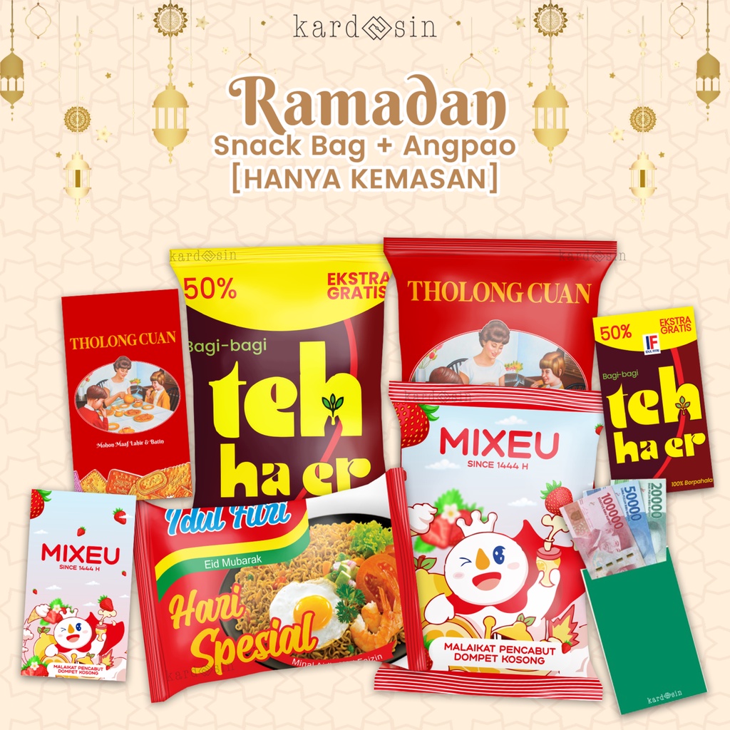 

[HANYA KEMASAN] RAMADHAN SNACK BAG & ANGPAO ANGPAU RAMADAN IDUL FITRI IED MUBARAK LEBARAN HAMPERS PARSEL AMPLOP PACKAGING KEMASAN CHIKI MAKANAN COKLAT CHOCOLATE PERMEN CANDY BUNGKUS BINGKISAN KERTAS KOTAK GIFT IDEAS BOX PINTEREST AESTHETIC ANTI MAINSTREAM