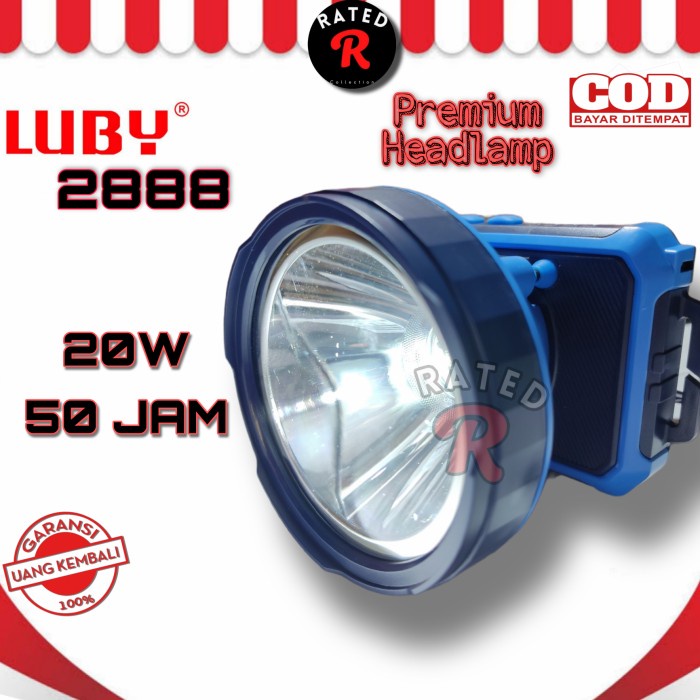 Terlaris Senter Kepala Luby L-2888/ Senter Kepala Luby 2888 20W Putih/L2888
