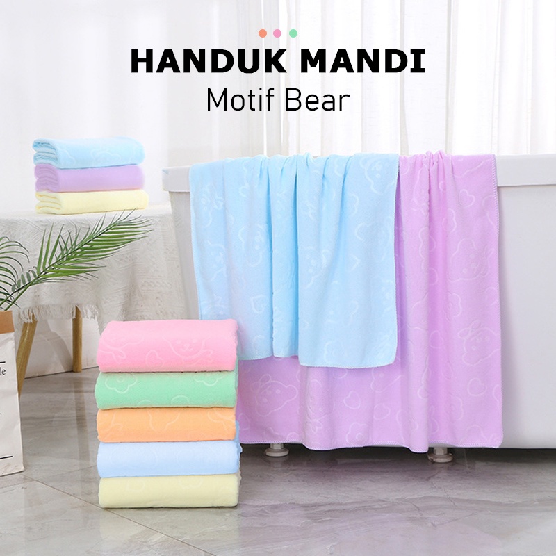 COD - LUXURY PARTY  - Handuk Polos - Handuk ukuran 140x70cm - Handuk Polos Embos Nyerap Air