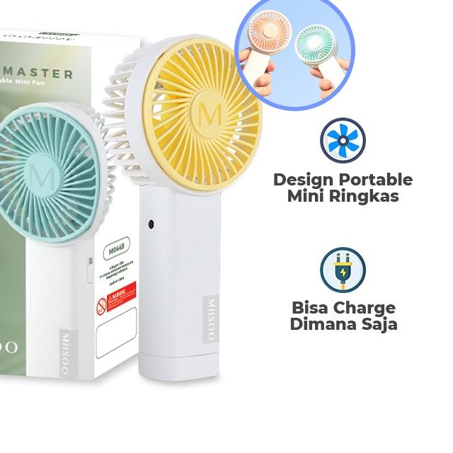 ➺ MIISOO Kipas Angin Mini Lipat Portable / Mini Fan / Kipas Genggam Cute / Kipas Kecil ♦