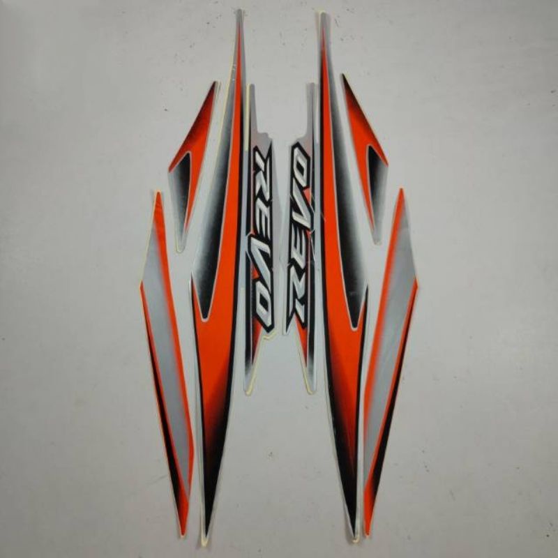 Striping sticker lis body honda revo lama old thn 2007 silver orange