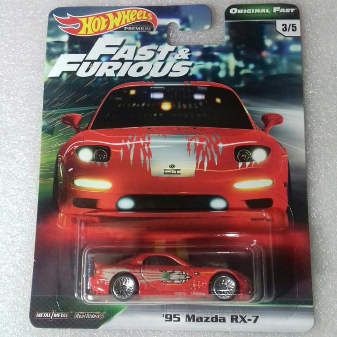 HOT WHEELS 95 MAZDA RX7. CARD FAST & FURIOUS ORIGINAL FAST SERIES.