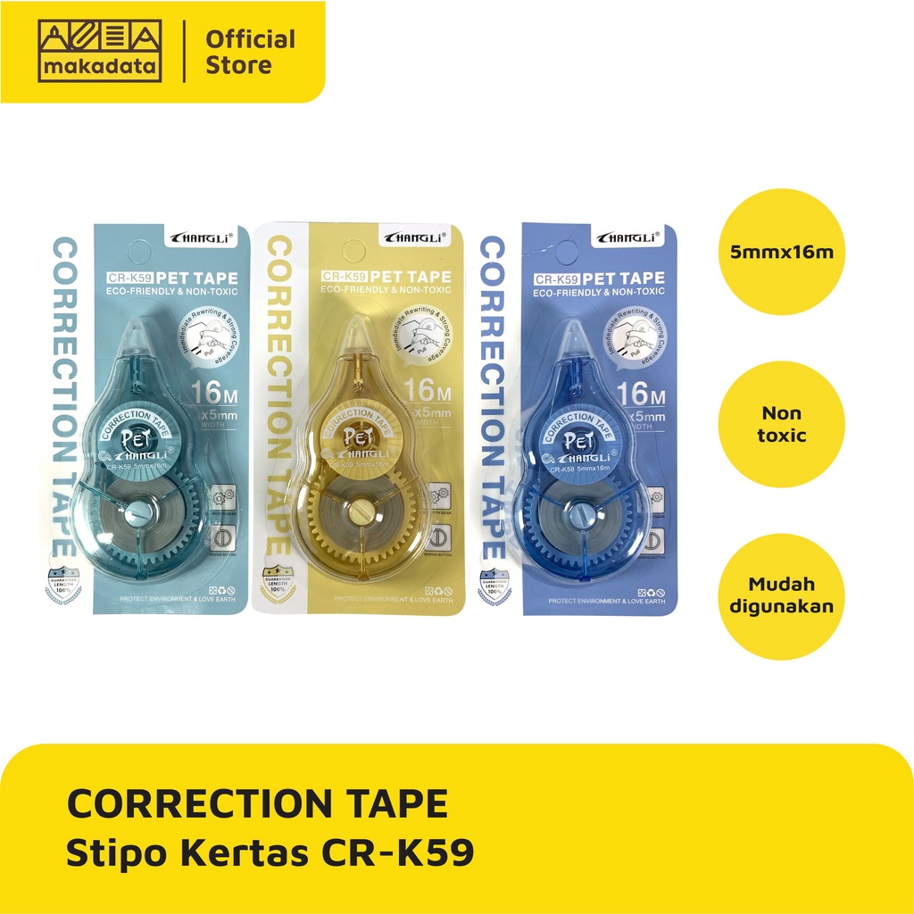 

STIPO KERTAS / TIP-EX / CORRECTION TAPE CR-K59 (1 PCS) MURAH