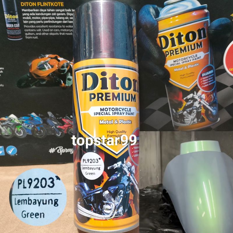 Pilok Cat Diton Premium 400cc Lembayung Green Hijau 9203 Pilox Cat Semprot Special Spray Paint