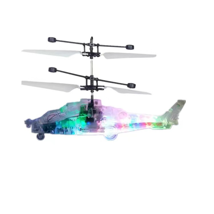 Mainan Viral Helikopter+Remote Control  Pesawat RC Mainan Terbang LED Sensor Tangan Mainan Anak Dengan Lampu Baterai Rechargeable