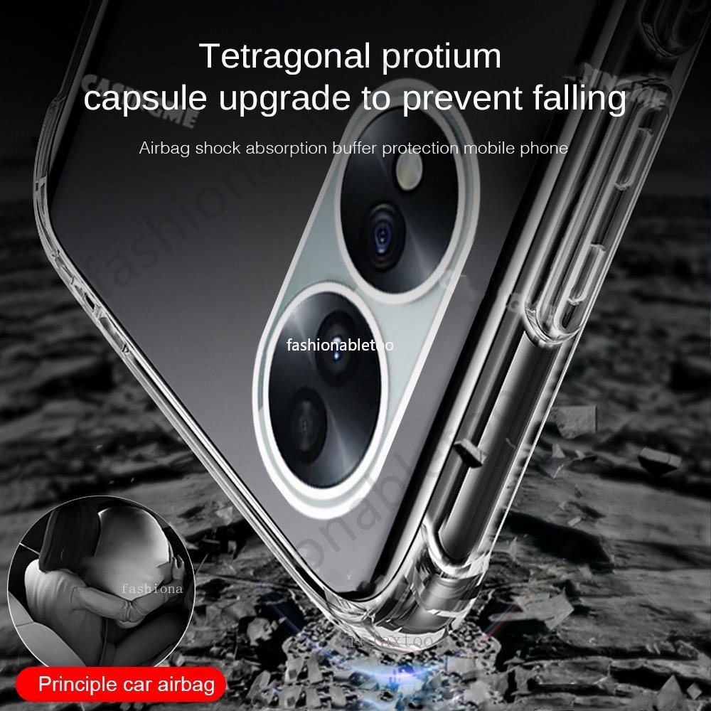 Soft Case Silikon Oppo Reno 8T 4G Reno 8T 5G Bening Transparant Airbag Anti Crack Tebal