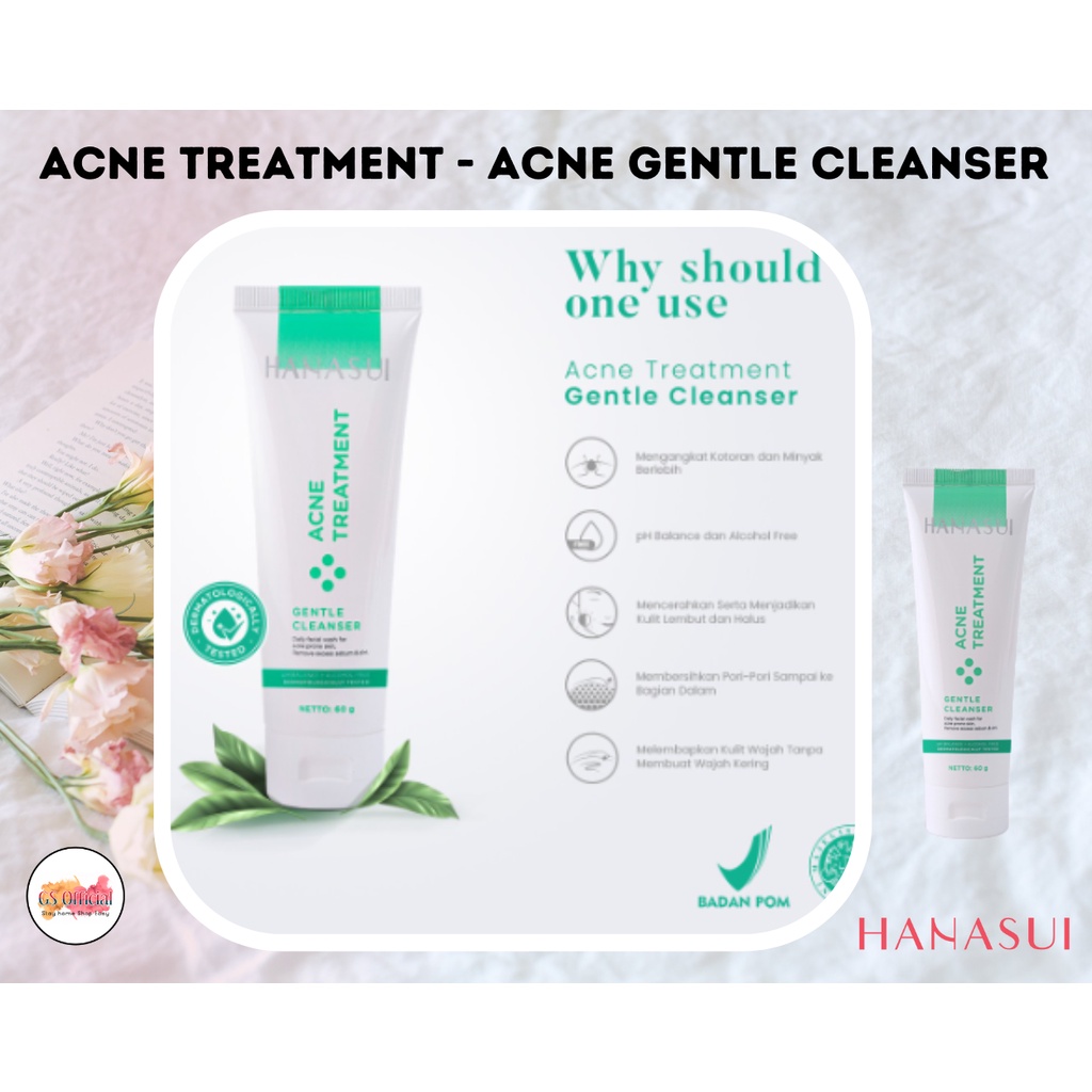 HANASUI ACNE TREATMENT SERIES - POWER ESSENSE - GENTLE CLEANSER - NIGHT CREAM - POWER ESSENCE - SPOT GEL