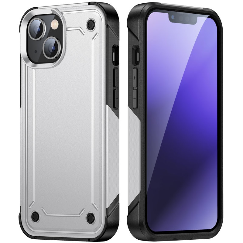 IPHONE Casing Ponsel Armor 2in1 Tahan Guncangan Untuk Iphone13 11 12 Pro Max14 XS Max XR X13Pro 11sarung Belakang Bumper Perlindungan Heavy Duty