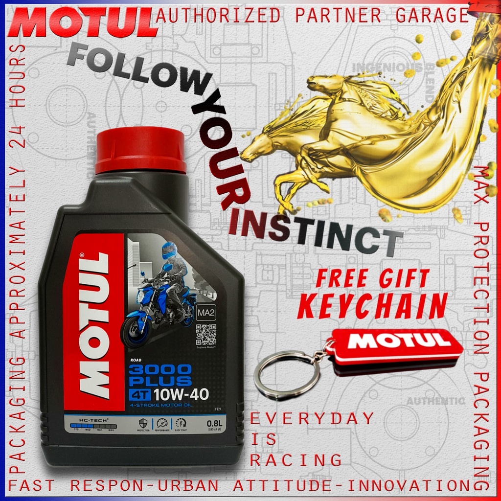 MOTUL 3000 PLUS 4T 10W40 800ml OLI MOTOR IMPORT ORIGINAL 100%