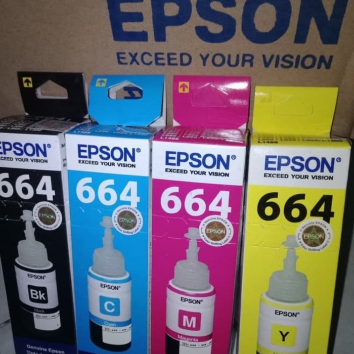 

TINTA EPSON 664 B. C. Y. M