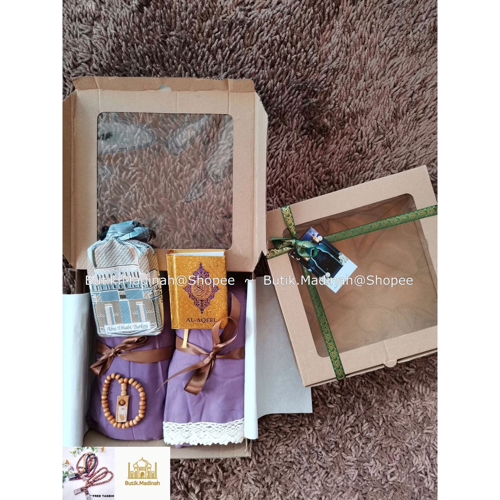 BUTIK.MADINAH PAKET HAMPERS MUKENA DEWASA SHEILA AMPLOP TRAVELING BALI POLOS RENDA