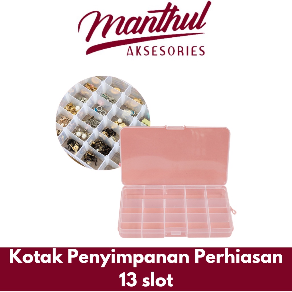 Kotak Penyimpanan Perhiasan Grid Box 13 Slot