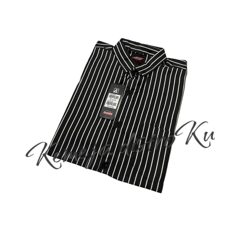 Kemeja Salur Pria Lengan Pendek Baju Kemeja Stripe Terbaru Dan Terlaris di Kalangan Remaja dan Dewasa