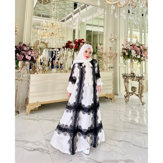 Gamis Abaya Qatar Set Pashmina by Shellasaukia