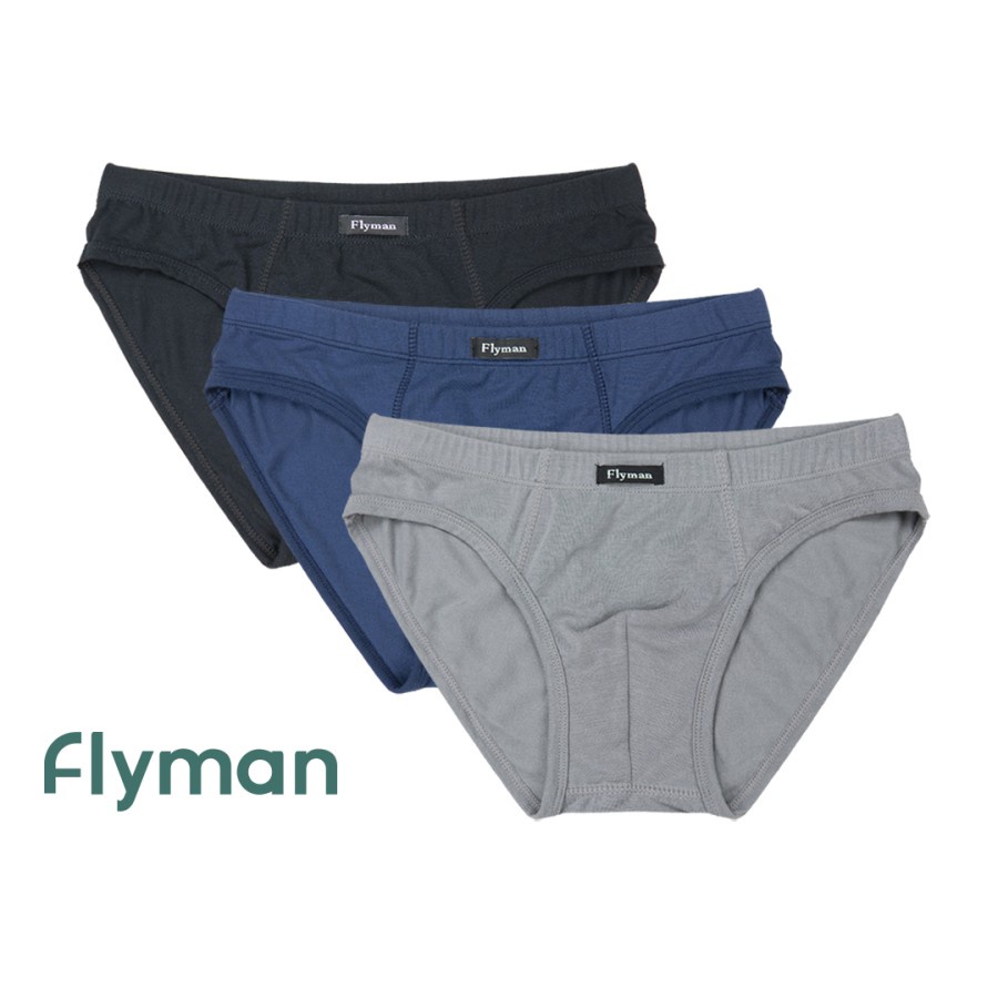 Flyman Celana Dalam Katun Modal Pria 3 PCS FM 3075 good quality