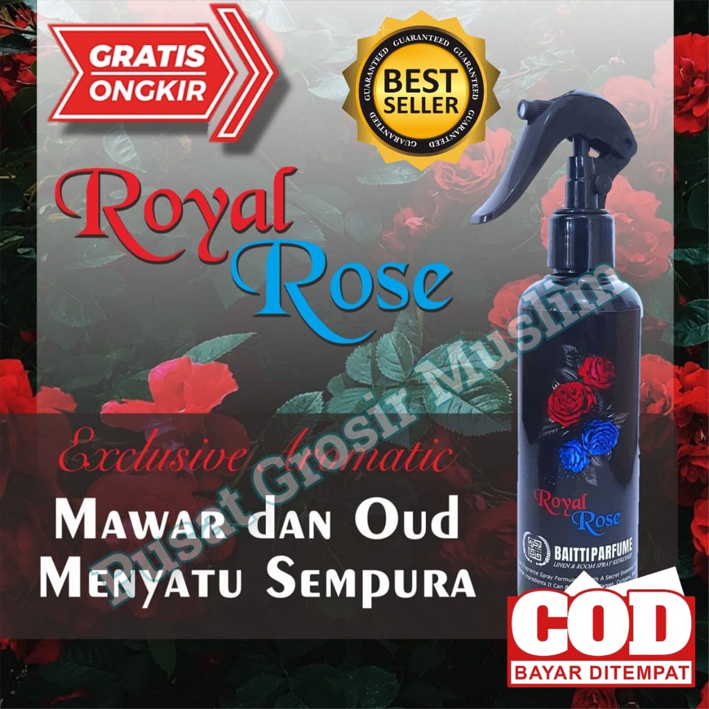 Freshner Pengharum Ruangan Baitti Parfume Aroma Royal Rose 250 ml Non Alkohol Termurah