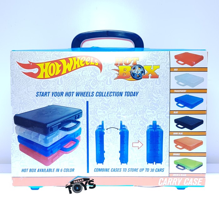 Hot Wheels Hot Box Twin Pack Carry Case Free 2 Basic Cars #Original