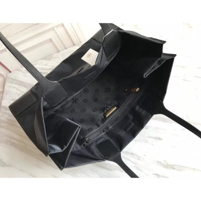 Ori (100% Original) Tas Tory Burch Nylon Tote Bag Ella Medium Black Kiara.Kach