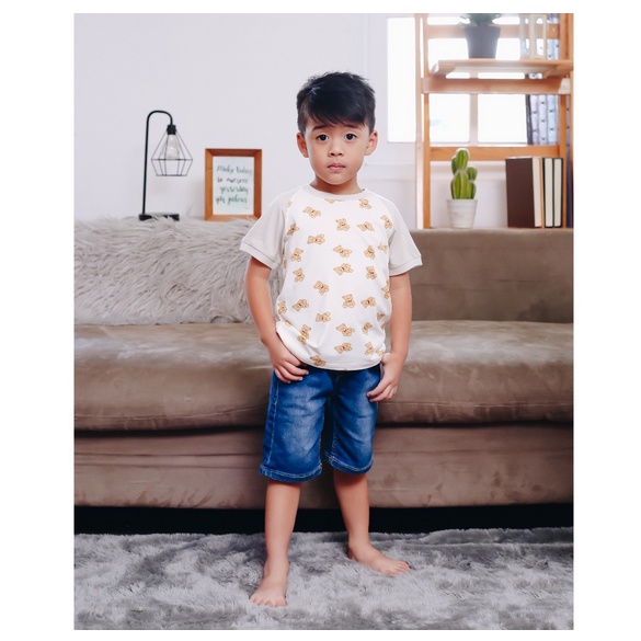 Bamboo And Bub Tobi Top - Kaos T Shirt Atasan Anak Adem Unisex Laki Perempuan Baju Fashion Lengan Pendek