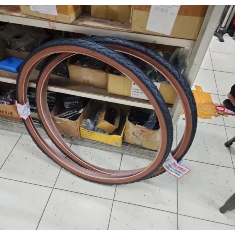 ban luar kenda 700 x 40c tanwall coklat gravel