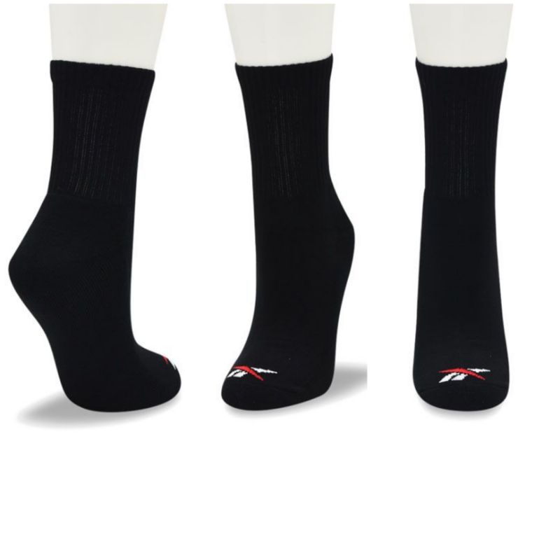 REEBOK MEN'S AB QUARTER SOCKS - BLACK