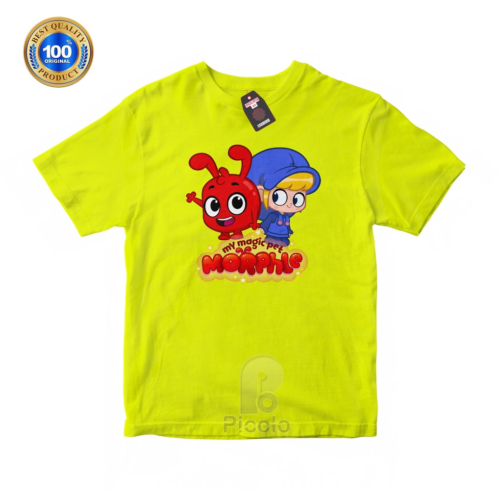 (FREE NAMA) BAJU KAOS ATASAN ANAK MOTIF KARTUN MORPHLE UNISEX Bahan COTTUN